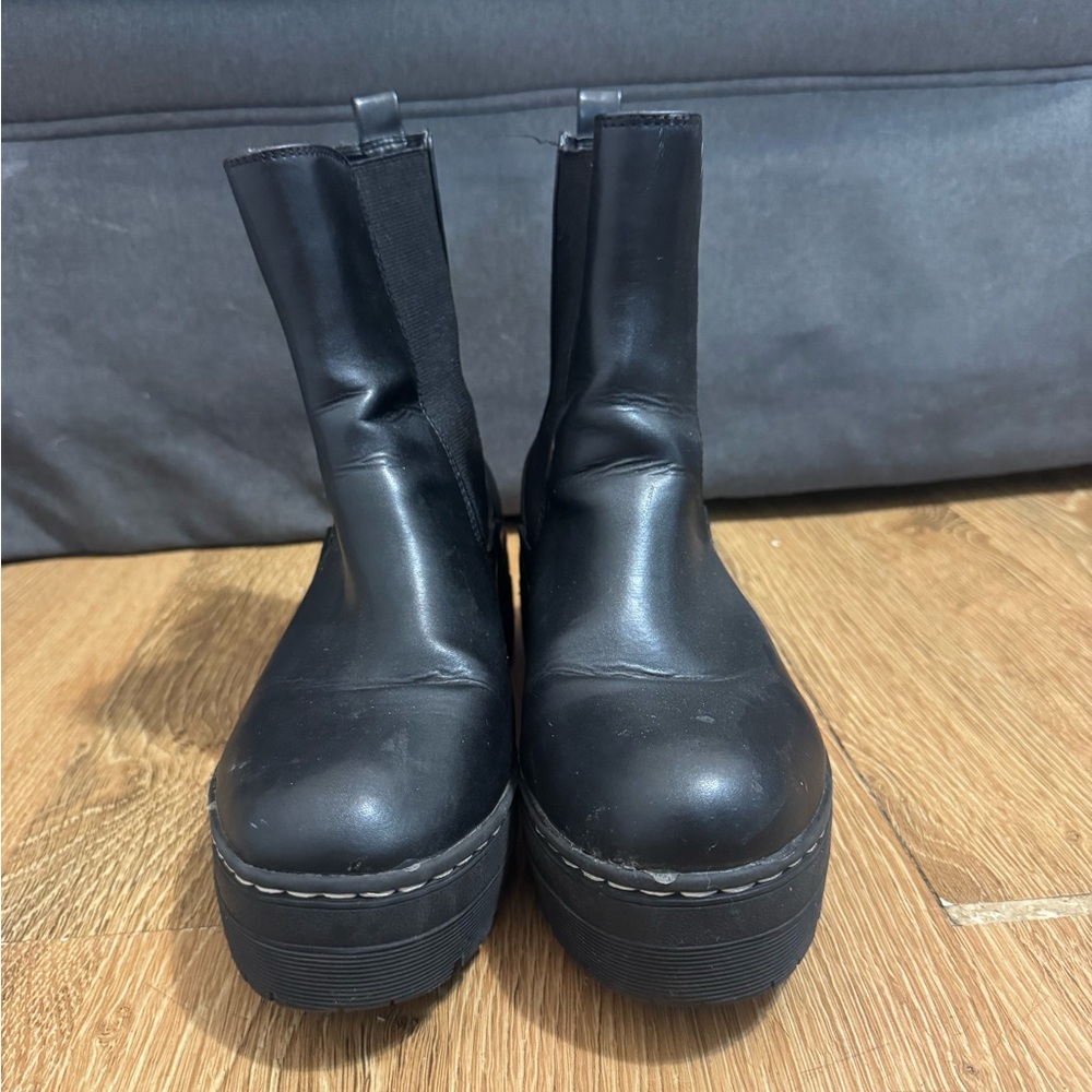 MIA Black Platform Ankle Boots